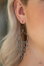 Load image into Gallery viewer, Paparazzi Total Net Revenue - Black Earrings
