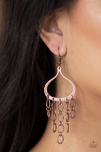 Load image into Gallery viewer, Paparazzi Total Net Revenue - Copper Earrings
