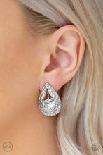 Load image into Gallery viewer, Paparazzi Elite Edge - White Earrings
