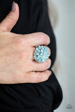 Load image into Gallery viewer, Paparazzi "Bloomin Bloomer" Blue Ring Paparazzi Jewelry

