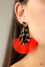 Load image into Gallery viewer, Paparazzi One Big Party ANIMAL - Red Earrings
