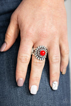 Load image into Gallery viewer, Paparazzi VINTAGE VAULT "Poppy Pep" Red Ring Paparazzi Jewelry
