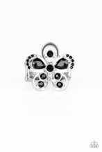 Load image into Gallery viewer, Paparazzi VINTAGE VAULT "Gardens Of Grandeur" Black Ring Paparazzi Jewelry
