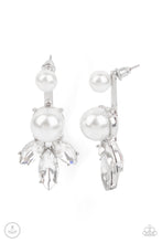 Load image into Gallery viewer, Paparazzi VINTAGE VAULT "Extra Elite" White Post Earrings Paparazzi Jewelry
