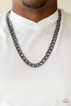 Load image into Gallery viewer, Paparazzi VINTAGE VAULT "Undefeated" Black Mens Necklace Paparazzi Jewelry
