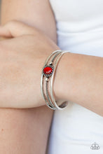 Load image into Gallery viewer, Paparazzi "Top Of The Pop Charts" Red Bracelet Paparazzi Jewelry
