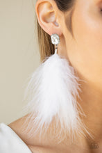 Load image into Gallery viewer, Paparazzi "The SHOWGIRL Must Go On!" White Post Earrings Paparazzi Jewelry
