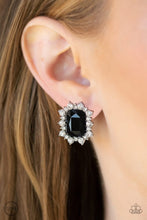 Load image into Gallery viewer, Paparazzi Prime Time Shimmer - Black Earrings

