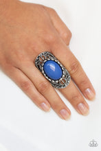 Load image into Gallery viewer, Paparazzi VINTAGE VAULT "Drama Dream" Blue Ring Paparazzi Jewelry
