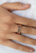 Load image into Gallery viewer, Paparazzi VINTAGE VAULT "FLOWERBED and Board" Copper Ring Paparazzi Jewelry
