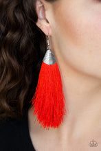 Load image into Gallery viewer, Paparazzi Tassel Temptress - Red Earrings
