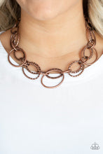 Load image into Gallery viewer, Paparazzi Bend OVAL Backwards - Copper Necklace
