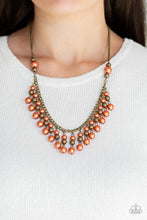 Load image into Gallery viewer, Paparazzi VINTAGE VAULT "Location, Location, Location!" Orange Necklace &amp; Earring Set Paparazzi Jewelry
