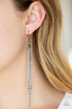 Load image into Gallery viewer, Paparazzi Center Stage Status - Black Earrings
