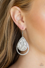 Load image into Gallery viewer, Paparazzi Famous - White Earrings
