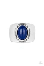 Load image into Gallery viewer, Paparazzi VINTAGE VAULT "The Prospector" Blue Mens Unisex Ring Paparazzi Jewelry
