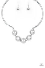 Load image into Gallery viewer, Paparazzi "Welcome To Wall Street" Silver Choker Necklace &amp; Earring Set Paparazzi Jewelry
