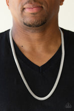 Load image into Gallery viewer, Paparazzi "Kingpin" Silver Mens Necklace Paparazzi Jewelry
