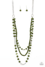 Load image into Gallery viewer, Paparazzi VINTAGE VAULT "New York City Chic" Green Necklace &amp; Earring Set Paparazzi Jewelry
