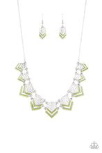 Load image into Gallery viewer, Paparazzi "Pack Princess" Green Necklace &amp; Earring Set Paparazzi Jewelry
