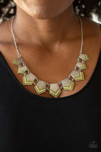 Load image into Gallery viewer, Paparazzi "Pack Princess" Green Necklace &amp; Earring Set Paparazzi Jewelry
