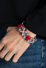 Load image into Gallery viewer, Paparazzi Fabulously Flourishing - Red Bracelet
