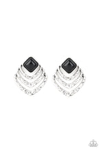 Load image into Gallery viewer, Paparazzi "Rebel Ripple" Black Post Earrings Paparazzi Jewelry
