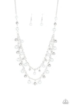 Load image into Gallery viewer, Paparazzi VINTAGE VAULT "Fantastic Flair" Silver Necklace &amp; Earring Set Paparazzi Jewelry
