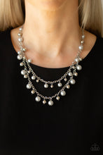 Load image into Gallery viewer, Paparazzi VINTAGE VAULT "Fantastic Flair" Silver Necklace &amp; Earring Set Paparazzi Jewelry
