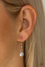 Load image into Gallery viewer, Paparazzi VINTAGE VAULT "Fantastic Flair" Silver Necklace &amp; Earring Set Paparazzi Jewelry
