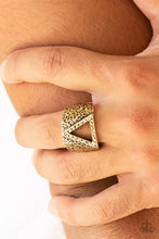 Load image into Gallery viewer, Paparazzi "Triathlon" Brass Mens Ring Paparazzi Jewelry
