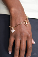 Load image into Gallery viewer, Paparazzi Hearts and Harps - Gold Bracelet
