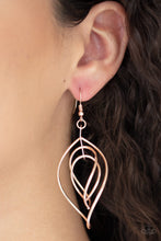 Load image into Gallery viewer, Paparazzi Asymmetrical Allure - Rose Gold Earrings
