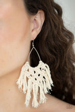 Load image into Gallery viewer, Paparazzi Oh MACRAME, Oh My - White Earrings
