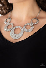Load image into Gallery viewer, Paparazzi "Mildly Metro" Silver Necklace &amp; Earring Set Paparazzi Jewelry
