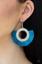 Load image into Gallery viewer, Paparazzi Fringe Fanatic - Blue Earrings
