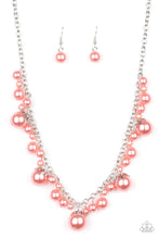 Load image into Gallery viewer, Paparazzi "Uptown Pearls" Orange Necklace &amp; Earring Set Paparazzi Jewelry
