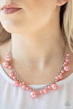 Load image into Gallery viewer, Paparazzi "Uptown Pearls" Orange Necklace &amp; Earring Set Paparazzi Jewelry
