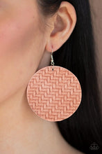 Load image into Gallery viewer, Paparazzi Plaited Plains - Pink Earrings
