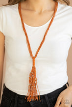Load image into Gallery viewer, Paparazzi Hand-Knotted Knockout - Orange Necklace
