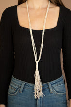 Load image into Gallery viewer, Paparazzi Hand-Knotted Knockout - White Necklace

