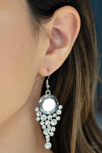 Load image into Gallery viewer, Paparazzi VINTAGE VAULT "Elegantly Effervescent" Silver Earrings Paparazzi Jewelry
