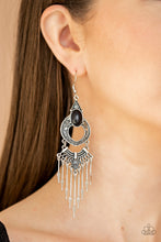 Load image into Gallery viewer, Paparazzi VINTAGE VAULT "Southern Spearhead" Black Earrings Paparazzi Jewelry
