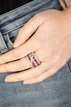 Load image into Gallery viewer, Paparazzi VINTAGE VAULT "Elegant Effervescence" Red Ring Paparazzi Jewelry

