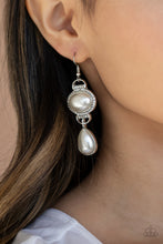 Load image into Gallery viewer, Paparazzi Icy Shimmer - White Earrings
