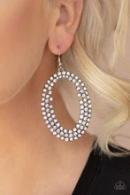Load image into Gallery viewer, Paparazzi VINTAGE VAULT "Radical Razzle" White Earrings Paparazzi Jewelry

