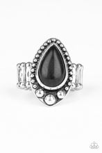 Load image into Gallery viewer, Paparazzi "Backroad Bauble" Black Ring Paparazzi Jewelry
