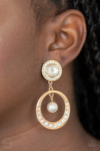 Load image into Gallery viewer, Paparazzi "Regal Revel" Gold Clip On Earrings Paparazzi Jewelry
