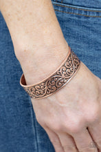 Load image into Gallery viewer, Paparazzi "Read The VINE Print" Copper Bracelet Paparazzi Jewelry
