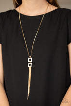 Load image into Gallery viewer, Paparazzi "Times Square Stunner" Gold Necklace &amp; Earring Set Paparazzi Jewelry
